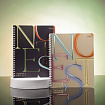 Тетрадь А5 96 л. HATBER гребень, клетка, матовая ламинация, 3D-фольга, "Notes" (микс в спайке), 090317, Тетрадь 96л Not
