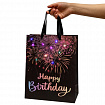 Пакет подарочный (1 штука) 26x13x32 см (L), "LED Bag", черный, ЗОЛОТАЯ СКАЗКА, 700836