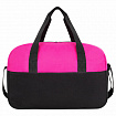 Сумка спортивная HEIKKI BASE (ХЕЙКИ), карман на молнии, черная/фуксия, 30x44x17 см, 272621