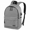 Рюкзак HEIKKI ACTIVE (ХЕЙКИ) универсальный, отделение для ноутбука, USB-порт, серый, 44х31х14 см, 272561