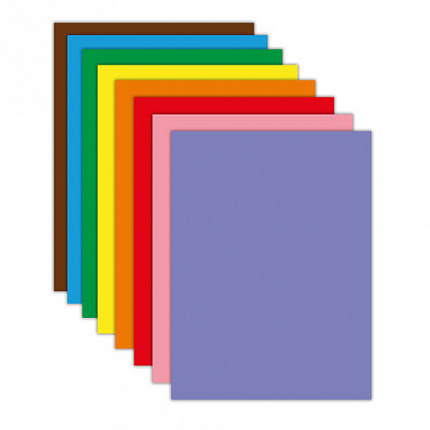 Цветная бумага А4 ТОНИРОВАННАЯ В МАССЕ, 40 листов, 8 цветов, в папке, 80 г/м2, BRAUBERG, 210х297 мм, 117613