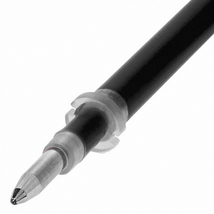 Стержни гелевые STAFF, 135 мм, НАБОР 10 шт. + 2 шт. в ПОДАРОК, ЧЕРНЫЕ, стандартный наконечник, узел 0,5 мм, линия письма 0,35 мм, 170411