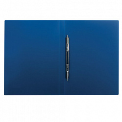 Папка с металлическим скоросшивателем BRAUBERG стандарт, синяя, до 100 листов, 0,6 мм, 221633