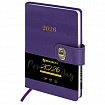 Ежедневник датированный 2026 А5 138х213 мм, BRAUBERG "Elegant", под кожу, застежка, фиолетовый, 117370