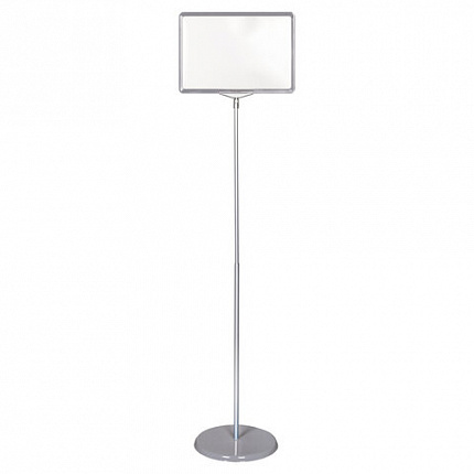 Стойка-инфодержатель напольная (ценникодержатель), 210x300 мм, А4, сталь, СЕРАЯ, BRAUBERG, 291035