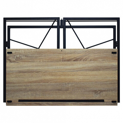 Стол на металлокаркасе BRABIX "LOFT CD-002", 1000х500х750 мм, складной, цвет дуб натуральный, 641214