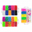Набор резинок для плетения украшений МЕГА НАБОР 15 000 шт., 25 цветов, бокс, бусины, станок, BAMBOX (БАМБОКС), 665973