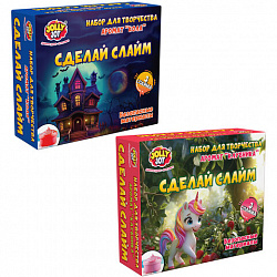 Слайм Набор "Сделай Слайм" 3 шт, 3 цвета с наполнителем АССОРТИ, 2 вида, JOLLY JOT (ДЖОЛЛИ ДЖОТ), 665988