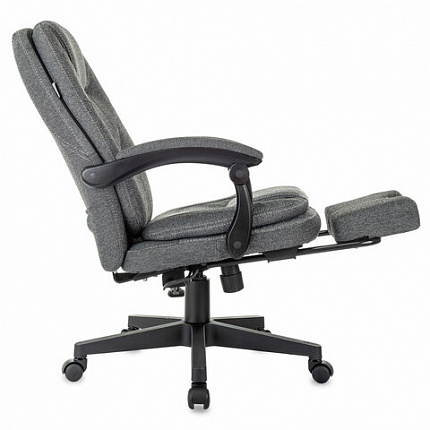 Кресло офисное CH-868MSG-BF, синхромеханизм, вибромодуль, подставка для ног, ткань, серое, 1998751