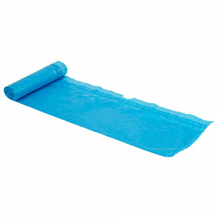 Мешки для мусора с завязками LAIMA "ULTRA" 60 л, синие, рулон 20 шт., прочные, ПНД 18 мкм, 60х70 см, 607692