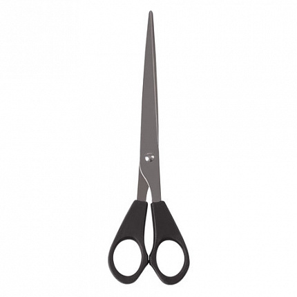 Ножницы STAFF "Basic", 180 мм, чёрные, ПВХ чехол с европодвесом, 236939