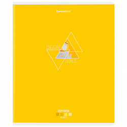 Тетрадь А5, 48 л., BRAUBERG, скоба, клетка, глянцевый лак, "Smart" (микс в спайке), 404345