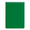Блокнот А5 146х205 мм, 60 л., гребень, перфорация на отрыв, лакированный, BRAUBERG, Зеленый, 111272