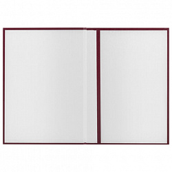 Папка адресная бумвинил "НА ПОДПИСЬ" с гербом России, А4, бордовая, индивидуальная упаковка, STAFF "Basic", 129626