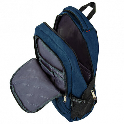 Рюкзак BRAUBERG DELTA универсальный, 2 отделения, с отделением для ноутбука, "Mercury", синий, 49х34х15 см, 226348