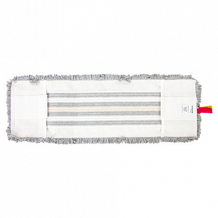 Насадка МОП плоская для швабры/держателя 40 см, ТИП У/К, хлопок/микрофибра, СЕРАЯ, LAIMA EXPERT, 606629