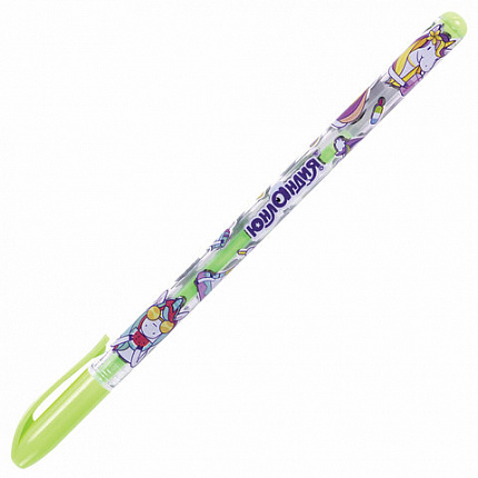 Ручки гелевые ЮНЛАНДИЯ, НАБОР 6 ЦВЕТОВ, ПАСТЕЛЬ, корпус с печатью, узел 0,7 мм, линия письма 0,5 мм, 142803