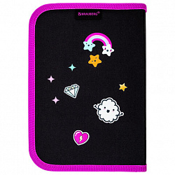 Пенал BRAUBERG, 1 отделение, 1 откидная планка, полиэстер, 21х14 см, "Anime girl", 272323