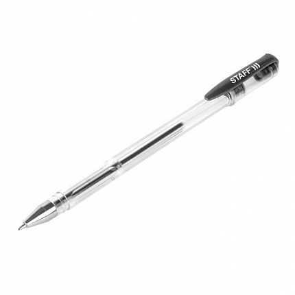 Ручки гелевые STAFF "Basic" GP-789, НАБОР 4 ЦВЕТА, хромированный наконечник, узел 0,5 мм, 142792