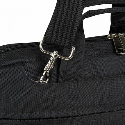 Сумка-портфель BRAUBERG с отделением для ноутбука 15,6", "Chance", 3 кармана, черная, 40х30х4 см, 240458