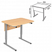 Стол-парта 1-местный регулируемый СУТ.54, 600х500х640-780 мм, рост 4-6, серый каркас, ЛДСП клён