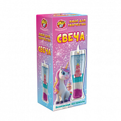 Свеча Набор Сделай Свечу "Единорог", 1 свеча, с декор. наполнителями, JOLLY JOT (ДЖОЛЛИ ДЖОТ), 665991