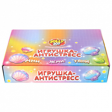 Игрушка-антистресс "РАКОВИНА", 8 см, ассорти 4 цвета, дисплей, JOLLY JOT (ДЖОЛЛИ ДЖОТ), 665814