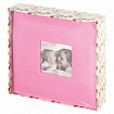 Фотоальбом BRAUBERG "Cute Baby" на 200 фото 10х15 см, под кожу, бумажные страницы, бокс, розовый, 391141