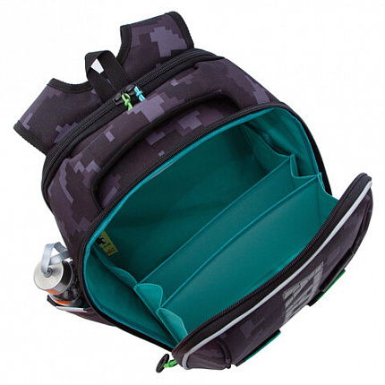 Ранец GRIZZLY анатомическая спинка, с бейджем, для мальчиков, "CUBES", 36х29х18 см, RAf-593-5/1