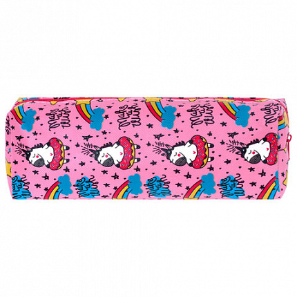 Пенал-косметичка ПИФАГОР, мягкий, "UNICORN", прямоугольный, 20х7х4 см, 229265