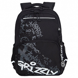 Рюкзак GRIZZLY школьный, анатомическая спинка, 2 отделения, для мальчиков, "BREAK DOWN", 39х28х20 см, RB-554-7/4