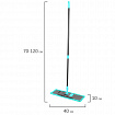 Швабра КОМПЛЕКТ флаундер 40 см + МОП микрофибра (ТИП К) + черенок 70-120 см, ЛЮБАША БЮДЖЕТ, 700052