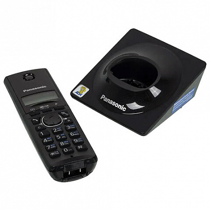 Радиотелефон PANASONIC KX-TG1711RUB, память на 50 номеров, АОН, повтор, часы/будильник, чёрный
