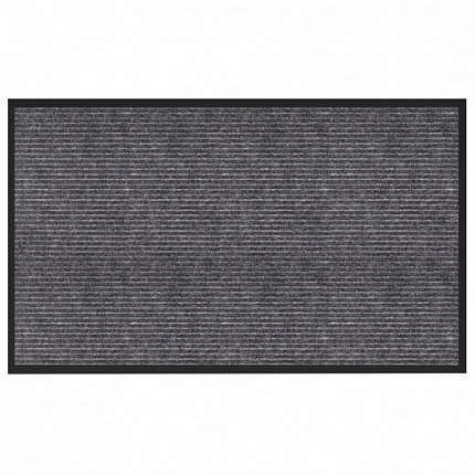 Коврик придверный 90х150 см, СЕРЫЙ, влаго-грязезащитный, 450 г/м2, ребристый, PRIMILA (ПРИМИЛА) EXTRA, 701026