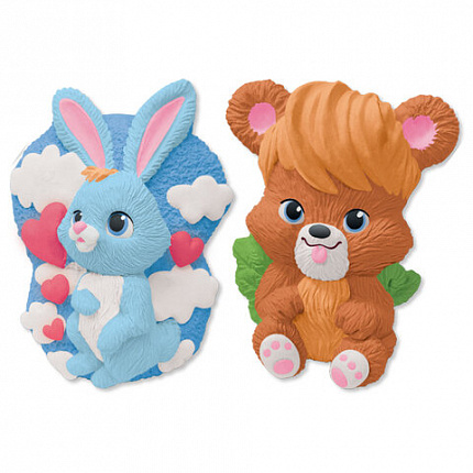 Фигурка-раскраска из гипса "С магнитом", с красками и кистью, ассорти, BRAUBERG KIDS, 666010