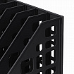 Лоток вертикальный для бумаг BRAUBERG "MAXI Plus", 240 мм, 6 отделений, сетчатый, сборный, черный, 237015