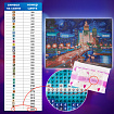 Картина стразами (алмазная мозаика) 40х50 см, ОСТРОВ СОКРОВИЩ "Ночная Москва", на подрамнике, 662594