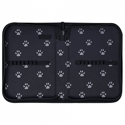 Пенал BRAUBERG, 1 отделение, полиэстер, 21х14 см, "Gray wolf", 273520