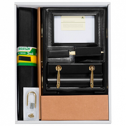 Набор подарочный настольный BESTAR "Artemis" из дерева, 10 предметов, цвет "черное дерево", 237216