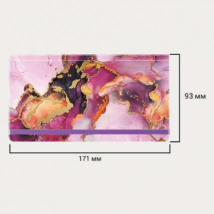 Еженедельник недатированный с резинкой 171х93 мм, BRAUBERG, твердый, 64 л., "Marble stone", 116307