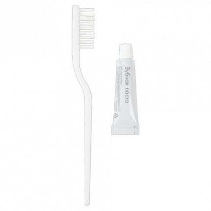 Зубной набор КОМПЛЕКТ 200 шт., HOTEL (зубная щётка + зубная паста 5 г), картон, 4634