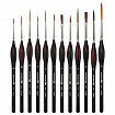Кисти художественные набор 12 шт., синтетика, BRAUBERG ART CLASSIC, ЭРГОНОМИЧНЫЕ, 200951