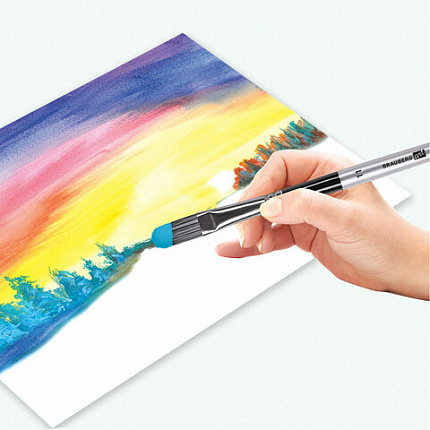 Кисти художественные набор 23 шт синтетика с мастихином в пенале, BRAUBERG ART DEBUT,