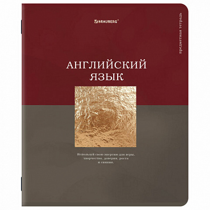 Тетради предметные, КОМПЛЕКТ 12 ПРЕДМЕТОВ, 48 л., матовая ламинация, фольга, BRAUBERG "GOLDY", 405178