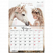 Календарь-планер настенный перекидной на 2026 г., BRAUBERG, 12 листов, 29,5х21,3 см, "Sweet pony", 116948