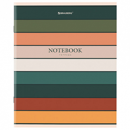 Тетрадь А5 48 л. BRAUBERG скоба, линия, обложка картон, "Classic" (микс в спайке), 404384