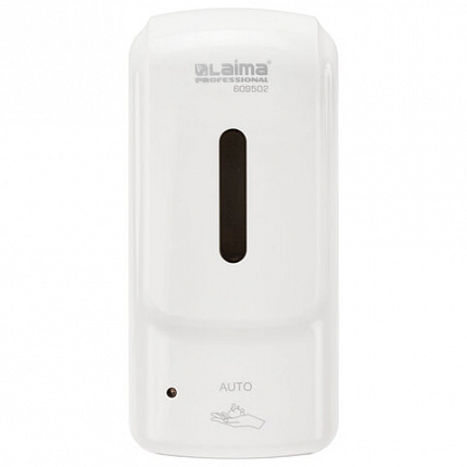 Дозатор для жидкого мыла-пены LAIMA PROFESSIONAL SUPER, НАЛИВНОЙ, СЕНСОРНЫЙ, 1 л, белый, ABS-пластик, 609502