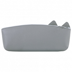 Пенал ЮНЛАНДИЯ ЮНИОР, 1 отделение, искусственная кожа, "Gray kitty", 20х9х7 см, 273819