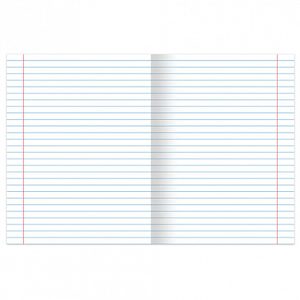 Тетрадь А5, 48 л., BRAUBERG, скоба, линия, обложка картон, МИКС, 403040