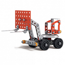 Конструктор металлический "Погрузчик", цветной, с подвижными деталями, 130 элементов, BAMBOX, 667033